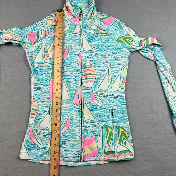 Lilly Pulitzer Luxletic Serena Jacket You Gotta Regatta Seaside Aqua Women's XS - Picture 5 of 7